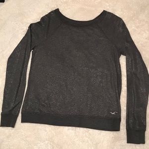 Hollister Sparkle Gray Crewneck Sweatshirt